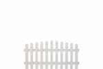 Joda® Easy Gartenzaun aus Kunststoff mit Oberbogen 180x75/85 cm, Zaunelement, weiß Zaunelement, 180x75/85 cm