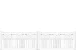 Gartenzaun Usedom 400x100/94cm Doppeltor select 400 x 100/94 cm Doppeltor | Nadelholz Weiß