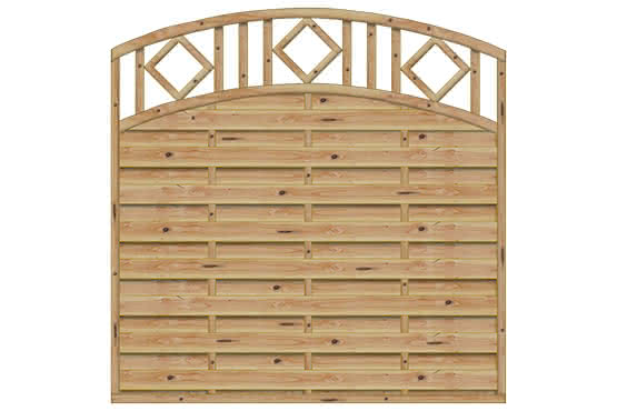 Sichtschutz Mayor 180x180/161 cm geschwungen Lärche naturbelassen 180 x 180/161 cm geschwungen