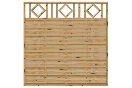 Sichtschutz Mayor 180x180 cm gerade Lärche naturbelassen 180 x 180 cm gerade