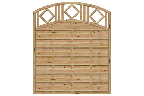 Sichtschutz Mayor 150x180/161 cm geschwungen Lärche naturbelassen 150 x 180/161 cm geschwungen