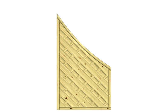 Sichtschutz Sontegro 90x160/70 cm Abschluss geschwungen KDI Struktur 90 x 160/70 cm Abschluss geschwungen | KDI Struktur