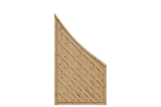 Sichtschutz Sontegro 90x160/70 cm Abschluss geschwungen Lärche naturbelassen 90 x 160/70 cm Abschluss geschwungen | Lärche naturbelassen