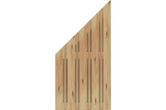 Sichtschutz Catania 90x180/90 cm Lärche naturbelassen Abschluss links ca. 90 x 180/90 cm, links