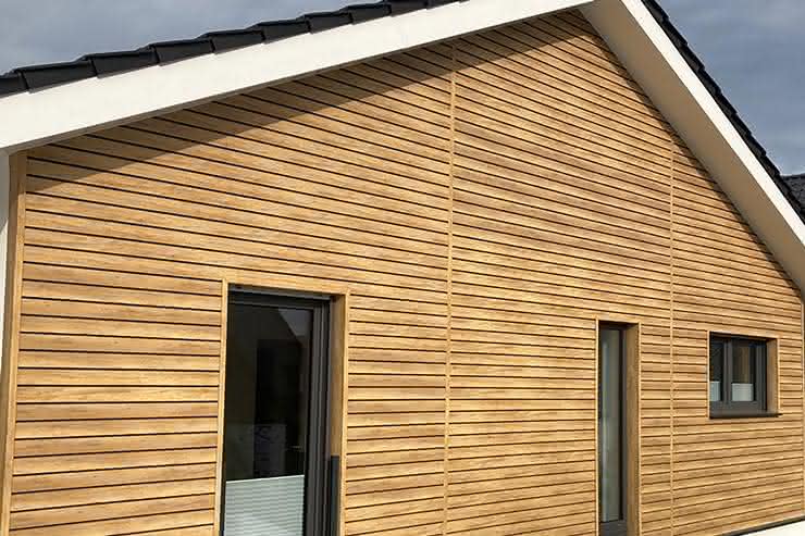 PVC-Fassaden-Doppelprofil mit Schattenfuge, foliert, 17x200x6000 mm 