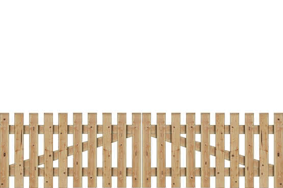 Fördezaun, 300 x 80 cm, Doppeltor, Lärche naturbelassen 300 x 80 cm Doppeltor