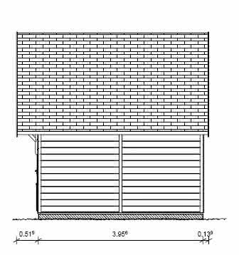 Schwedenhaus als Gartenhaus 390 x 390 cm