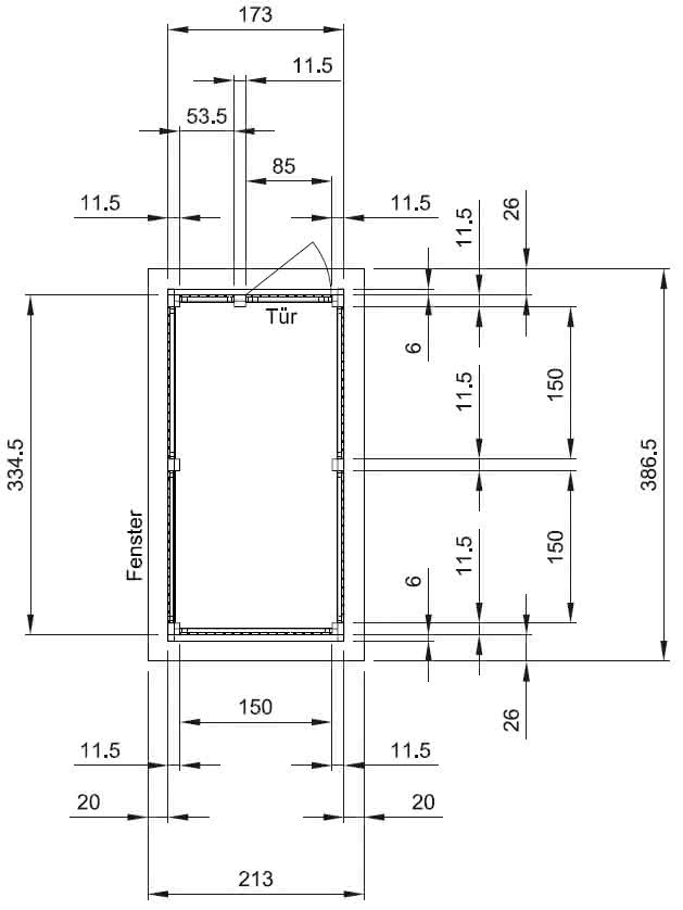 Gartenhaus 210x386 cm 