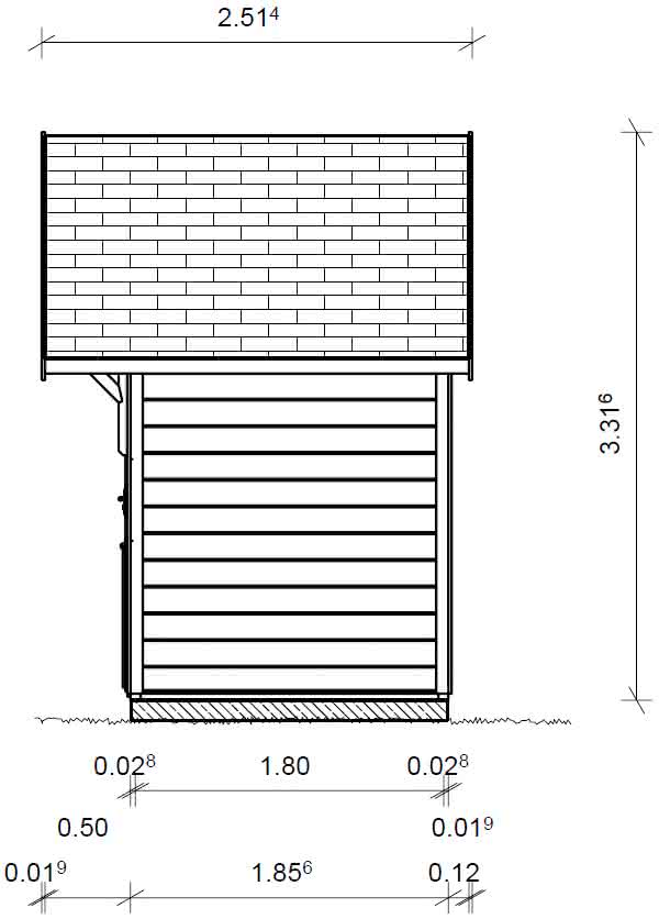 Schwedenhaus als Gartenhaus 180 x 180 cm