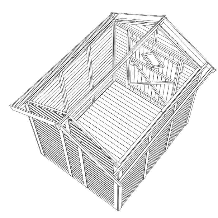 Gartenhaus - Gerätehaus -Geräteschuppen Holz 186 x 230 cm