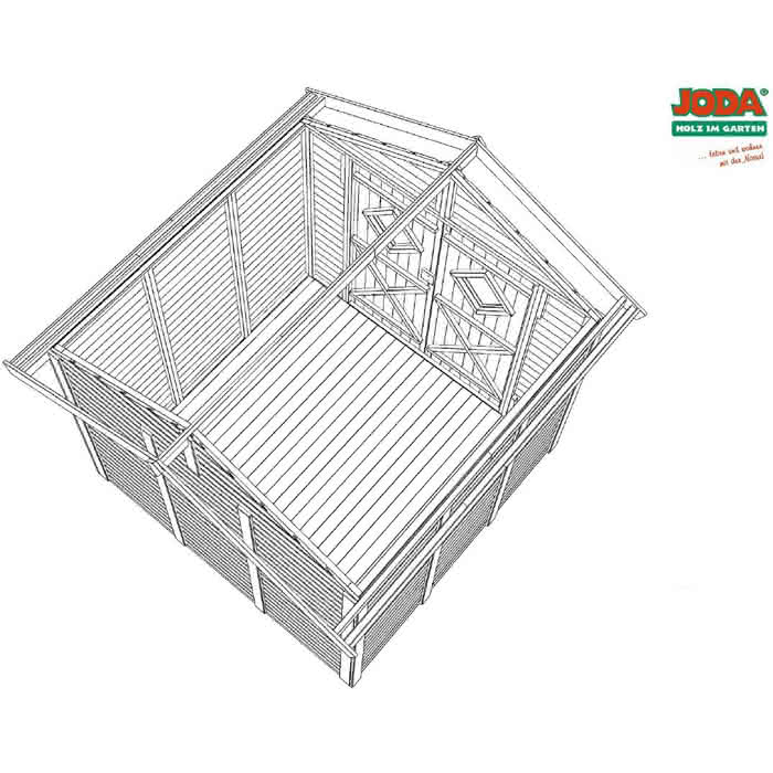 Gartenhaus - Gerätehaus -Geräteschuppen Holz 230 x 223 cm