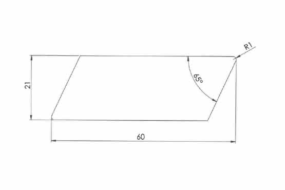 Rhombus-Profil Robinie 21x60 mm 4,00 m Länge keilgezinkt 4,00 m