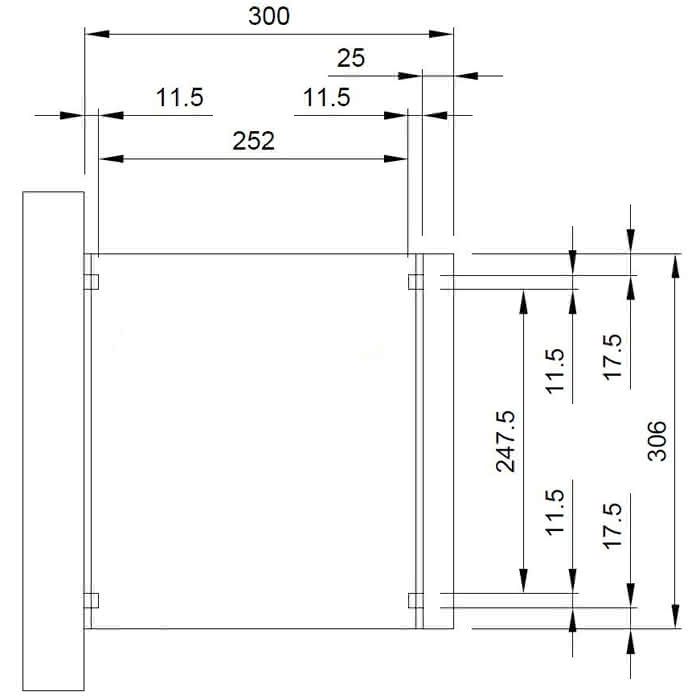 Terrassendach mit Steg-Doppelplatten master 306x300 cm 306x300 cm | Fichte KVH naturbelassen