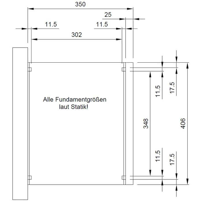 Terrassendach mit Steg-Doppelplatten select 406x350 cm 406x350 cm | Fichte Leimholz weiß grundiert