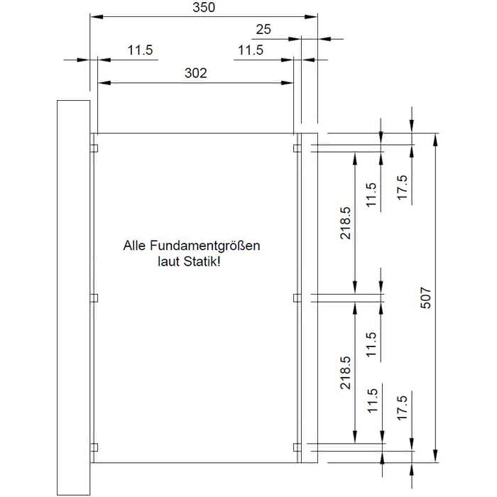 Terrassendach mit Steg-Doppelplatten select 507x350 cm 507x350 cm | Fichte Leimholz weiß grundiert