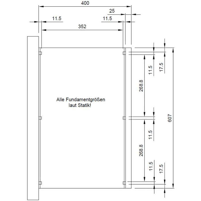 Terrassendach mit Steg-Doppelplatten master 607x400 cm 607x400 cm | Fichte KVH naturbelassen