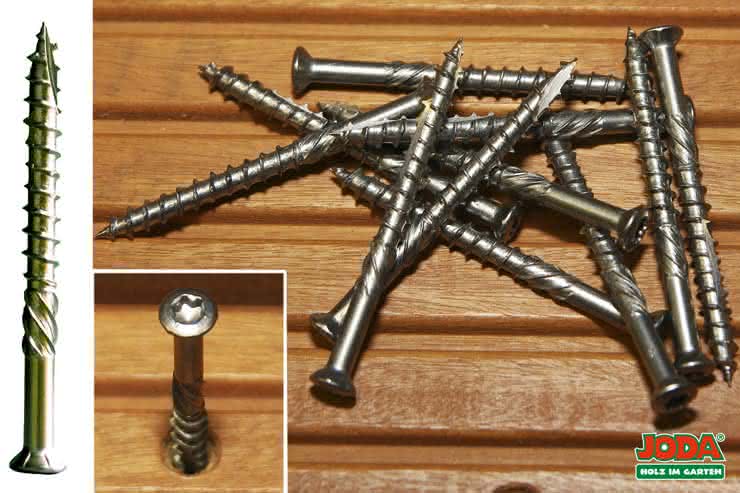 Edelstahl-Schraube "Cut" 5,0x100 mm 100 Stück T25 5,0 x 100 mm 100 Stück