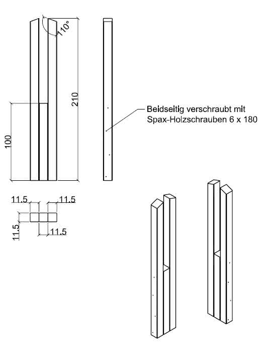 Fahnenmastfuß ohne Zubehör 