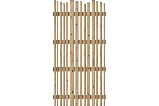 Lattenzaun Vario 90x180 cm Lärche/Douglasie naturbelassen 90 x 180 cm | Lärche/Douglasie