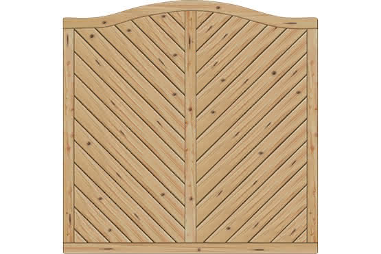 Holz Sichtschutz 180 x 180/165 cm geschlossen