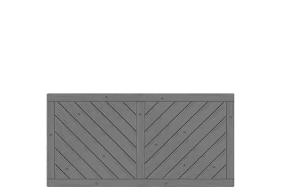 Vorgartenzaun Lugano 180x90 cm Vorgartenzaun geschlossen Fichte Granit 180 x 90 cm Vorgartenzaun geschlossen