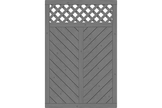 Sichtschutzelement Lugano 120x180 cm mit Rankgitter Fichte Granit 120 x 180 cm mit Rankgitter