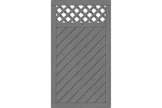 Sichtschutzelement Lugano 100x180 cm Tür mit Rankgitter Fichte Granit 100 x 180 cm Tür mit Rankgitter