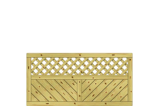 Vorgartenzaun Lugano 180x90 cm Vorgartenzaun mit Rankgitter KDI 180 x 90 cm Vorgartenzaun mit Rankgitter