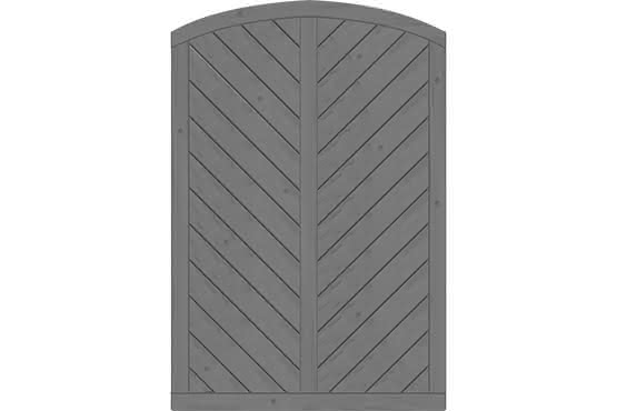 Dichtzaun Lyon 120x180/165 cm geschlossen Fichte Granit 120 x 180/165 cm geschlossen | Fichte Granit