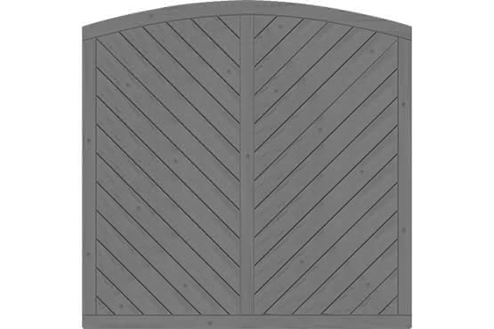 Dichtzaun Lyon 180x180/165 cm geschlossen Fichte Granit 180 x 180/165 cm geschlossen | Fichte Granit