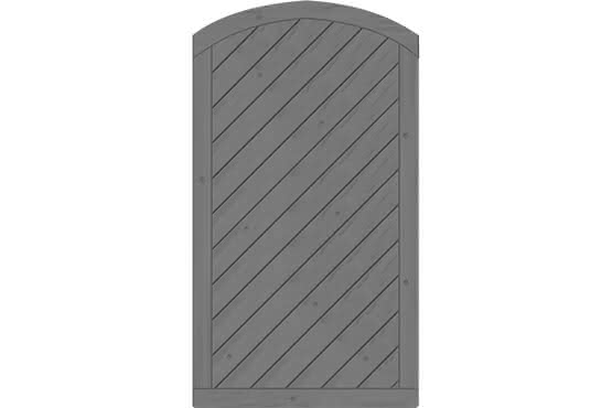 Dichtzaun Lyon 100x180/165 cm Tür geschlossen Fichte Granit 100 x 180/165 cm Tür geschlossen | Fichte Granit