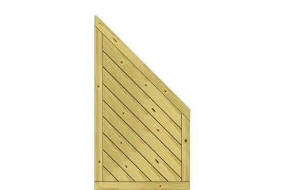 Dichtzaun Lyon 90x165/80 cm Abschluss geschlossen KDI 90 x 165/80 cm Abschluss geschlossen | KDI