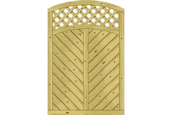 Dichtzaun Lyon 120x180/165 cm mit Rankgitter KDI 120 x 180/165 cm mit Rankgitter | KDI