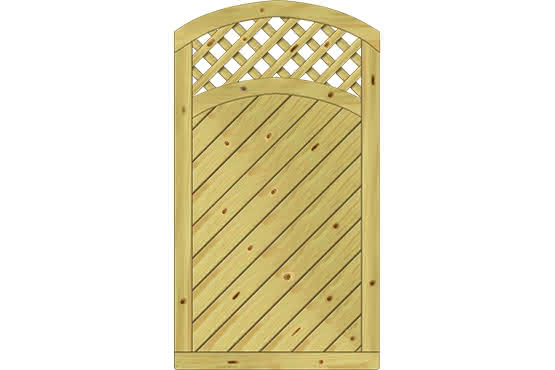 Dichtzaun Lyon 100x180/165 cm Tür mit Rankgitter KDI 100 x 180/165 cm Tür mit Rankgitter | KDI