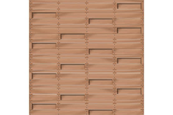 Designzaun Madura in 3D-Optik, 180x180 cm, naturbelassen ca. 180 x 180 cm | naturbelassen