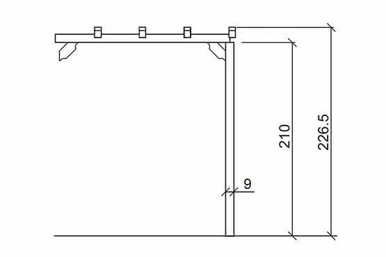 Pergola Exclusiv Verlängerung KDI grün Nadelholz Verlängerung 1,80 m