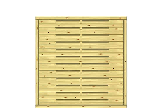 Lamellenzaun Real 150x150 cm KDI ca. 150 x 150 cm