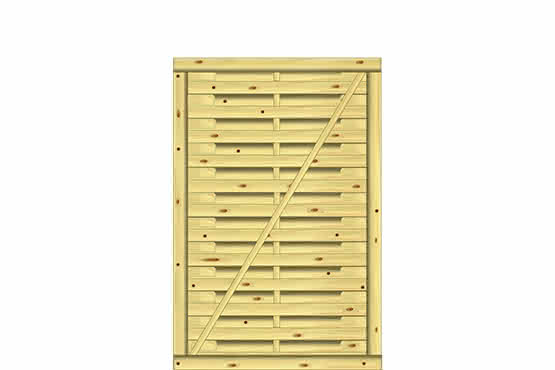 Lamellenzaun Real 100x150 cm Tür KDI ca. 100 x 150 cm Tür