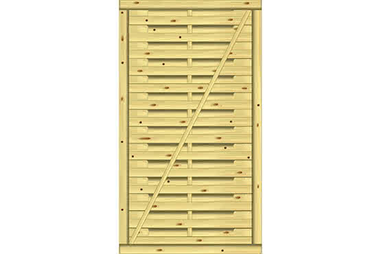 Lamellenzaun Real 100x180 cm Tür KDI ca. 100 x 180 cm Tür