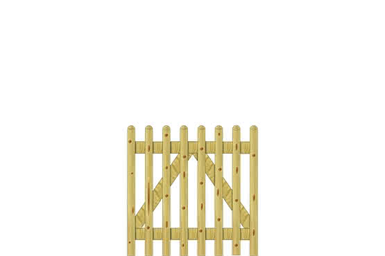 Staketenzaun 60 100x100cm Pforte KDI grün 100 x 100 cm Pforte