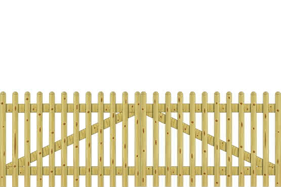 Staketenzaun 60 300x100cm Doppeltor KDI grün 300 x 100 cm Doppeltor