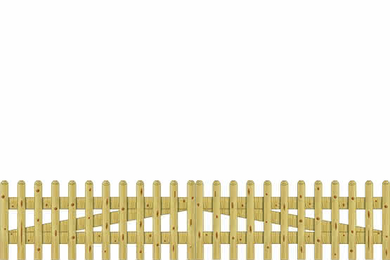 Staketenzaun 60 300x60cm Doppeltor KDI grün 300 x 60 cm Doppeltor