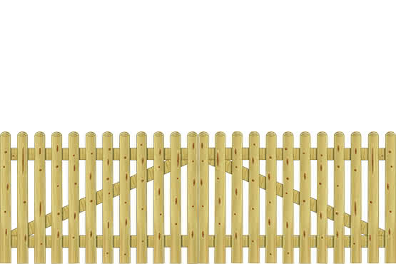 Staketenzaun 80 300x100cm Doppeltorgerade KDI grün 300 x 100 cm Doppeltor