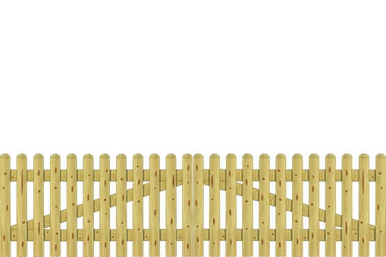 Staketenzaun 80 300x80cm Doppeltorgerade KDI grün 300 x 80 cm Doppeltor