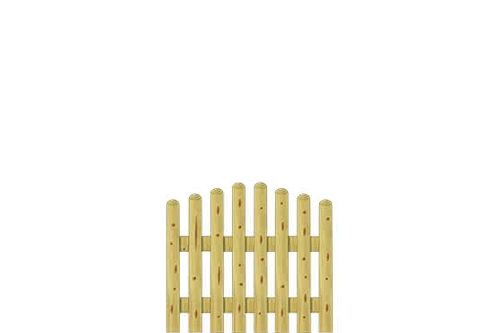 Staketenzaun 80 100x80/90cm Pforte geschwungen KDI grün 100 x 80/90 cm Pforte