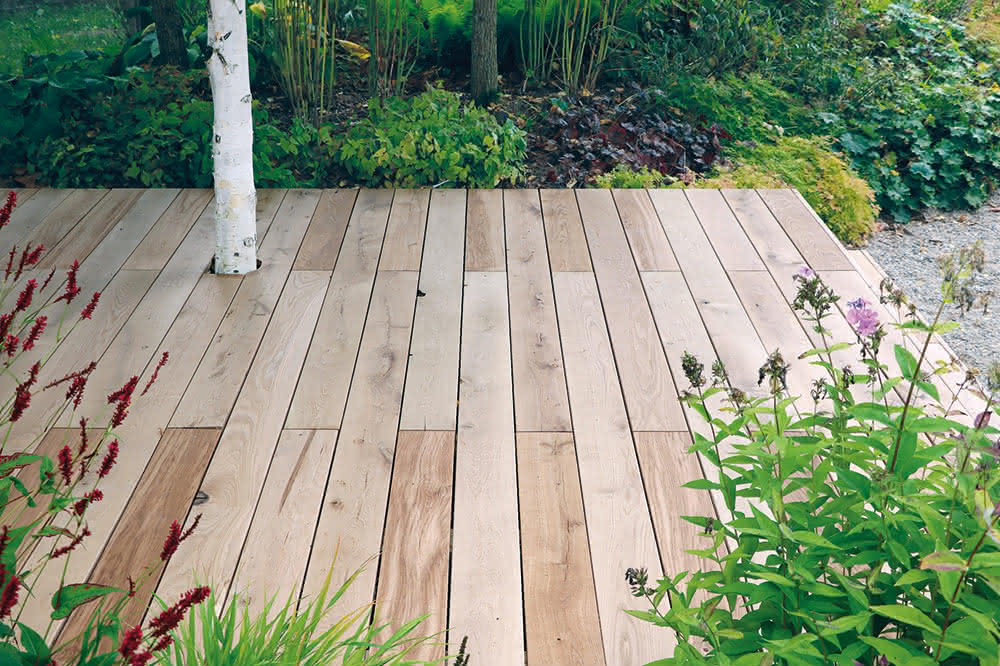 Eiche naturbelassen, beidseitig glattes Profil, FSC-zertifiziert (FSC 100%) 