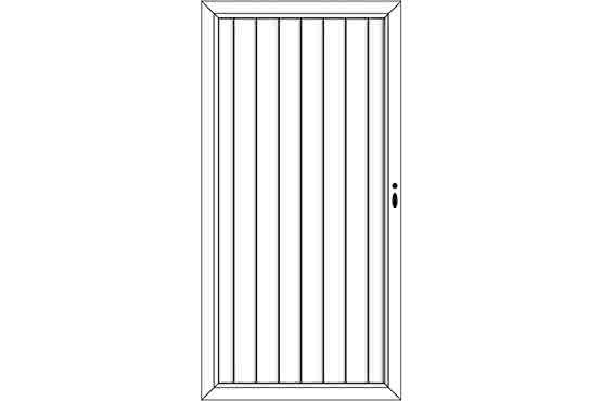 Joda® Easy weiß Sichtschutzzaun Kunststoff Tor ohne Beschlag 90x180 cm gerade, DIN links 90x180 cm Tür li