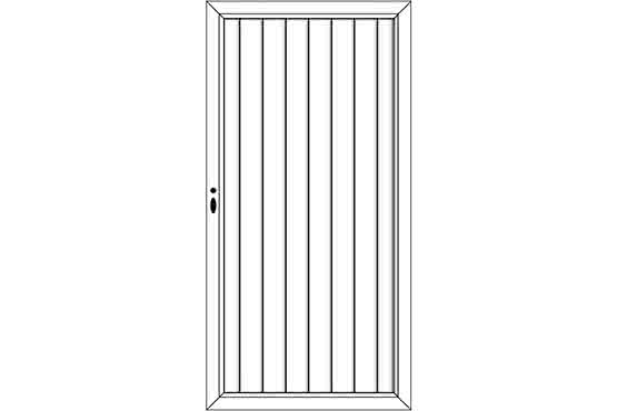 Joda® Easy weiß Sichtschutzzaun Kunststoff Tor ohne Beschlag 90x180 cm gerade, DIN rechts 90x180 cm Tür re