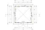 Exclusives Gartenhaus 350 x 350 cm 