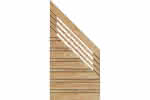 Calabria Sichtschutz Lärche/Douglasie 90x180/90 cm rechts mit Ziergitter ca. 90 x 180/90 cm, rechts